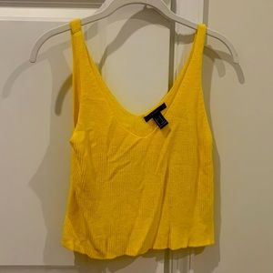 waffle knit gold crop top from forever 21. Perfect for a beach coverup too!